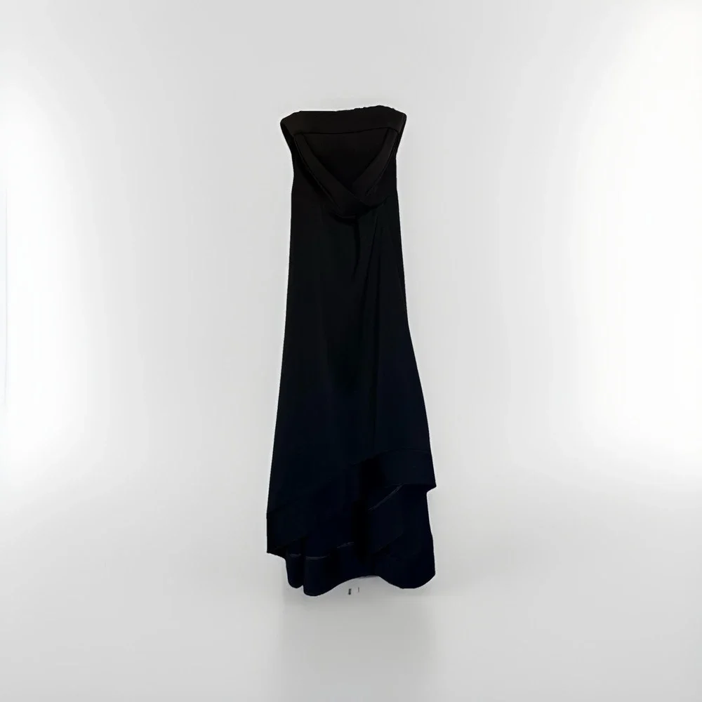 Shoshanna Midnight Black Dress Sz 0 Strapless High Low Dress Prom Bridesmaid